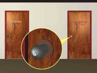 Doorknob with textured surface