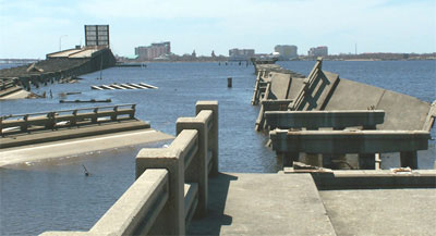 Damaged Bridge Spans, Biloxi, MS