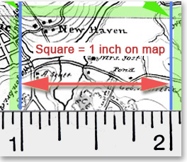 map segment with ruler