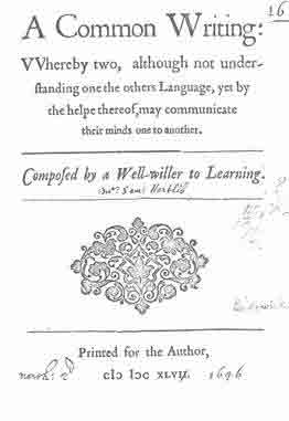 A Common Writing, Title Page