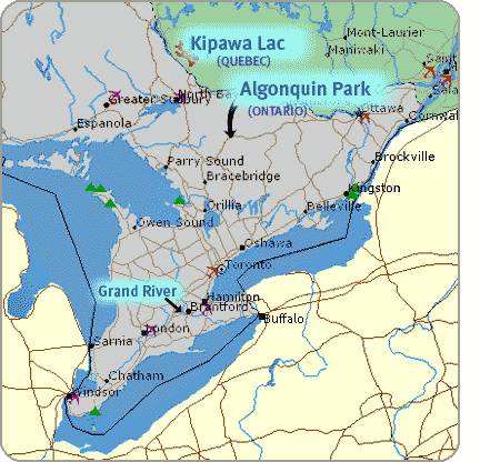 Canada Paddle map