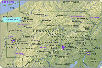 Northern Pennsylvania Map