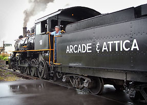 Steam engine awaits
