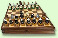 endangered species chess set