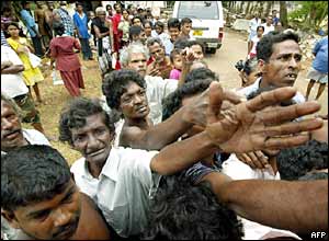 Sri Lankans who have not eaten in almost a week