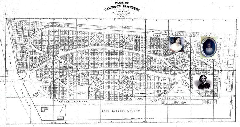 Map of Oakwood Cemetery