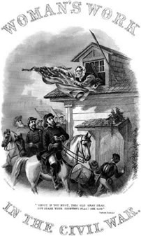 Womans Work flyer from the Civil War