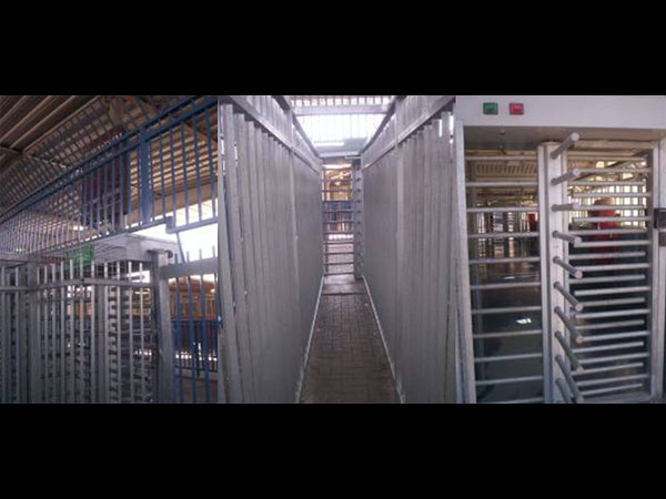 Metal Queues and Turnstiles at Qalandiya Crossing. Photos by Irus Braverman