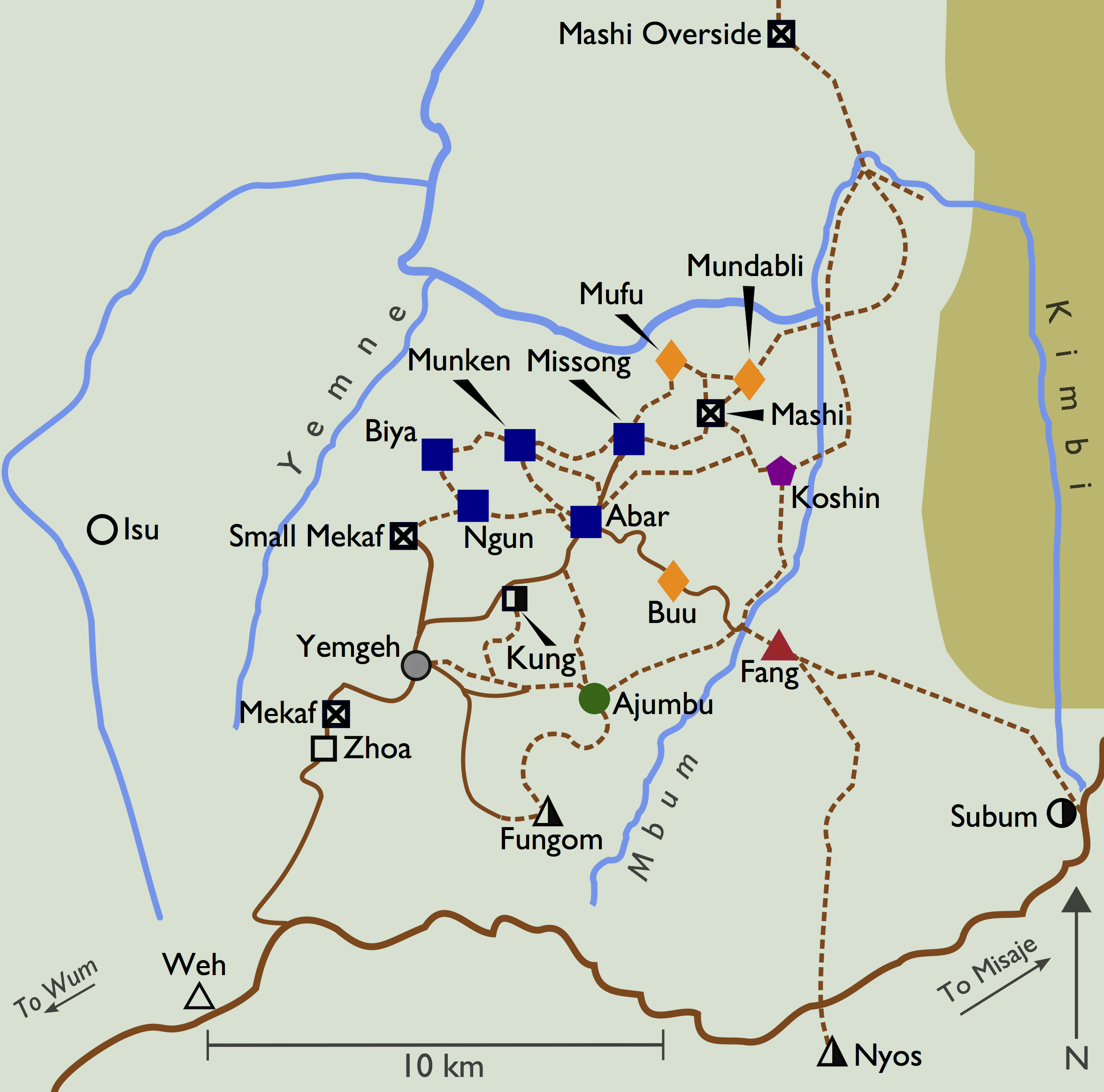 Map of Lower Fungom