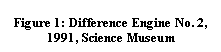 Text Box: Figure 2: Difference Engine No. 2, 1991, Science Museum