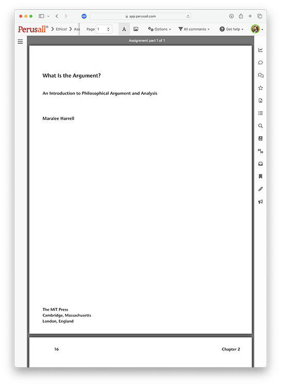 What Is the Argument? by Maralee Harrell