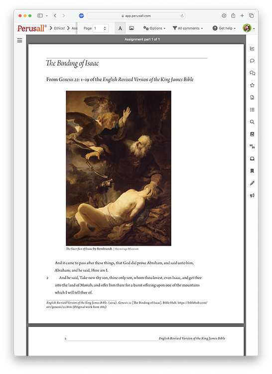 The Binding of Isaac from Genesis 22 & Abraham, Isaac, and Euthyphro by Norman Kretzmann