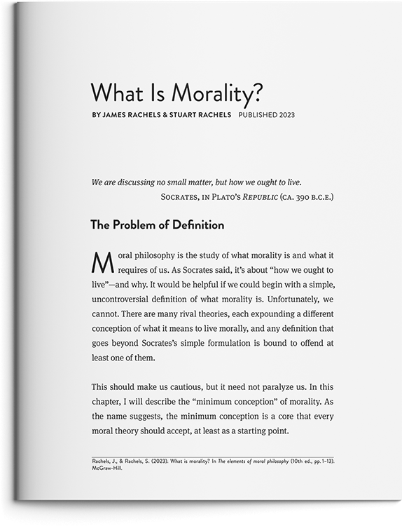 What is Morality by James Rachels and Stuart Rachels