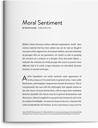 Moral Sentiment by David Hume