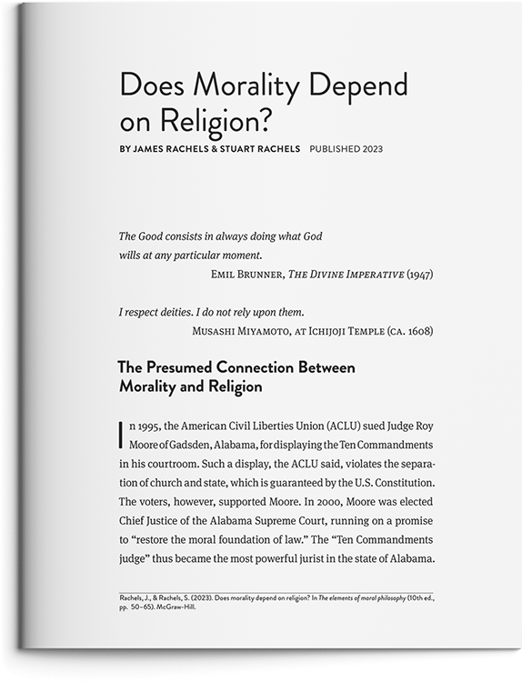 Does Morality Depend on Religion? by James Rachels & Stuart Rachels