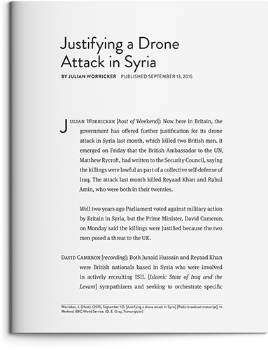 Justifying a Drone Attack with Julian Worricker