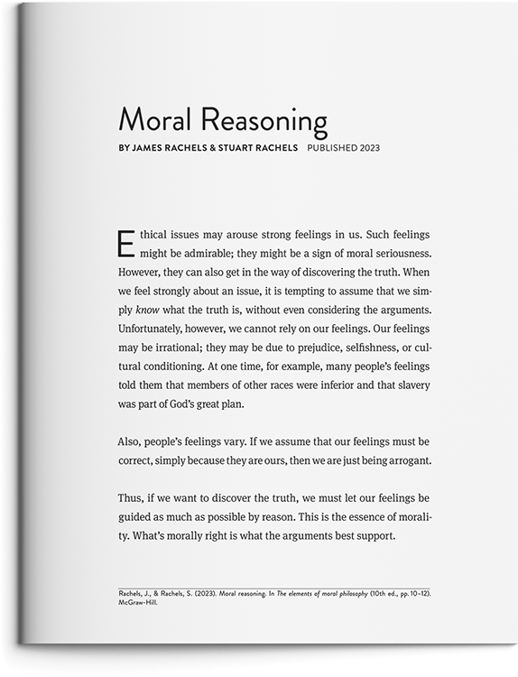 Moral Reasoning by James Rachels & Stuart Rachels