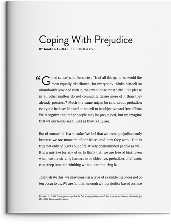 Coping with Prejudice by James Rachels