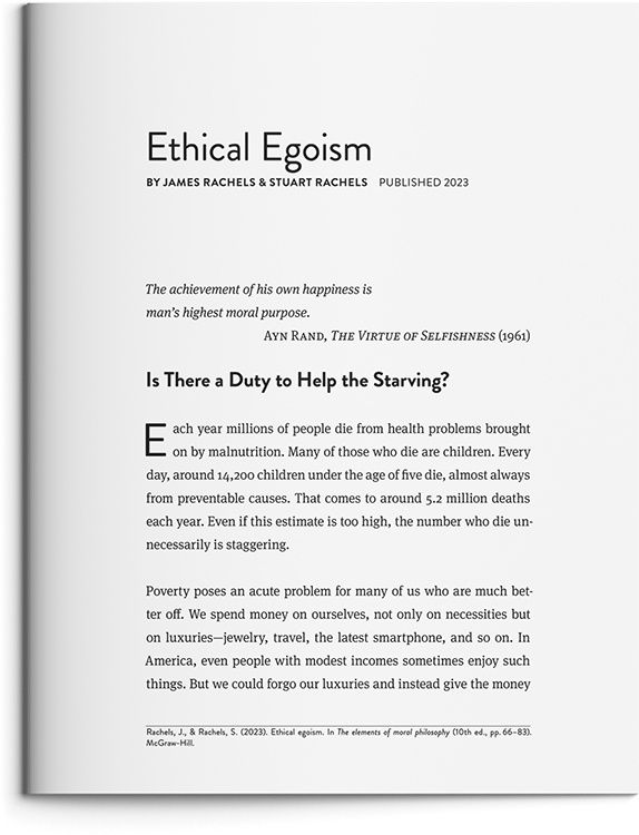 Ethical Egoism by James Rachels & Stuart Rachels