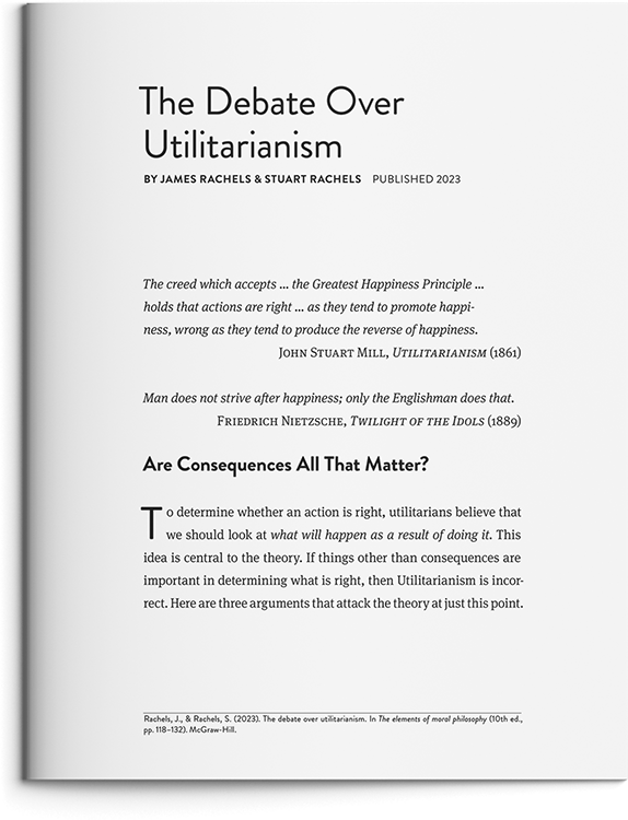 The Debate Over Utilitarianism by James Rachels & Stuart Rachels