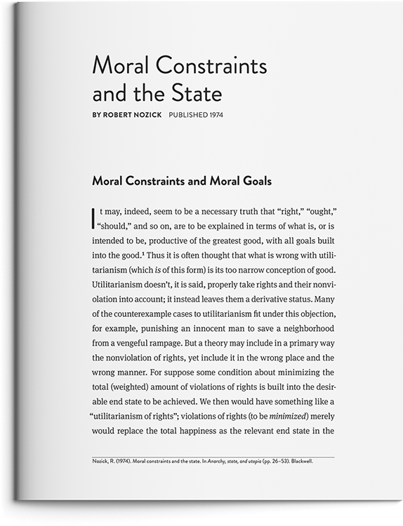 Moral Constraints and the State by Robert Nozick