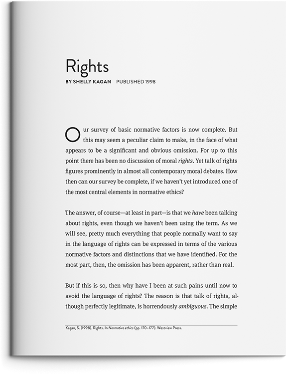 Rights by Shelly Kagan