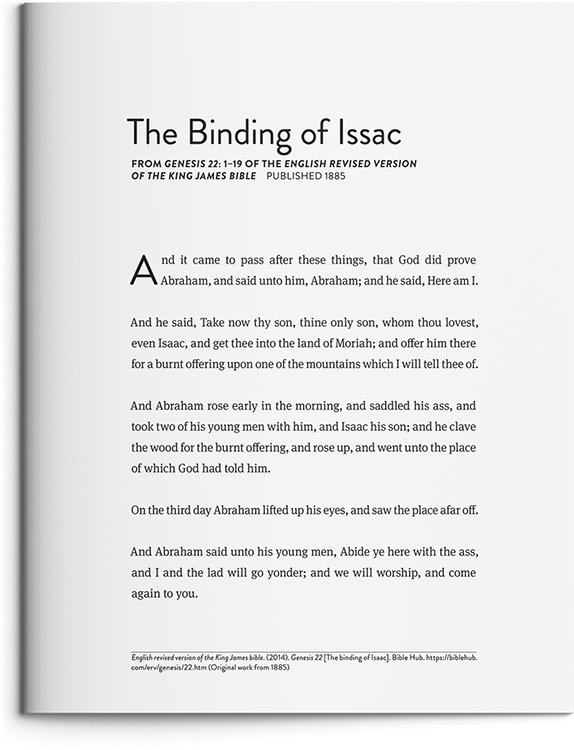The Binding of Isaac from Genesis 22