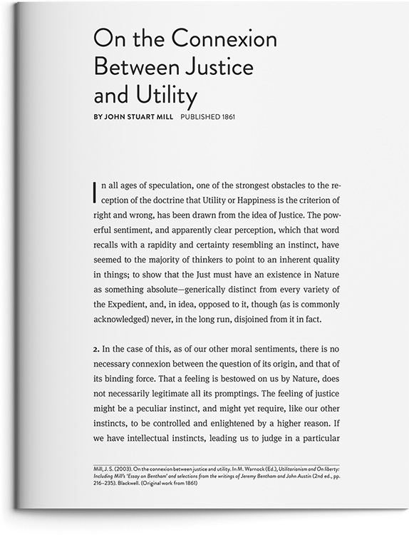 On the Connexion Between Justice and Utility by John Stuart Mill