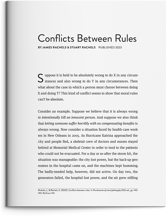 Conflicts Between Rules by James Rachels & Stuart Rachels