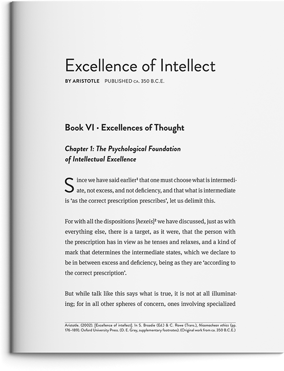 Excellence of Intellect by Aristotle