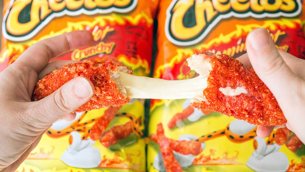 Flamin&rsquo; Hot Cheetos Chicken Mozzarella Sticks