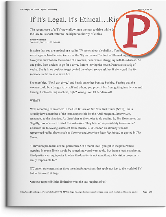 If It&rsquo;s Legal, It&rsquo;s Ethical&hellip; Right? by Bruce Weinstein