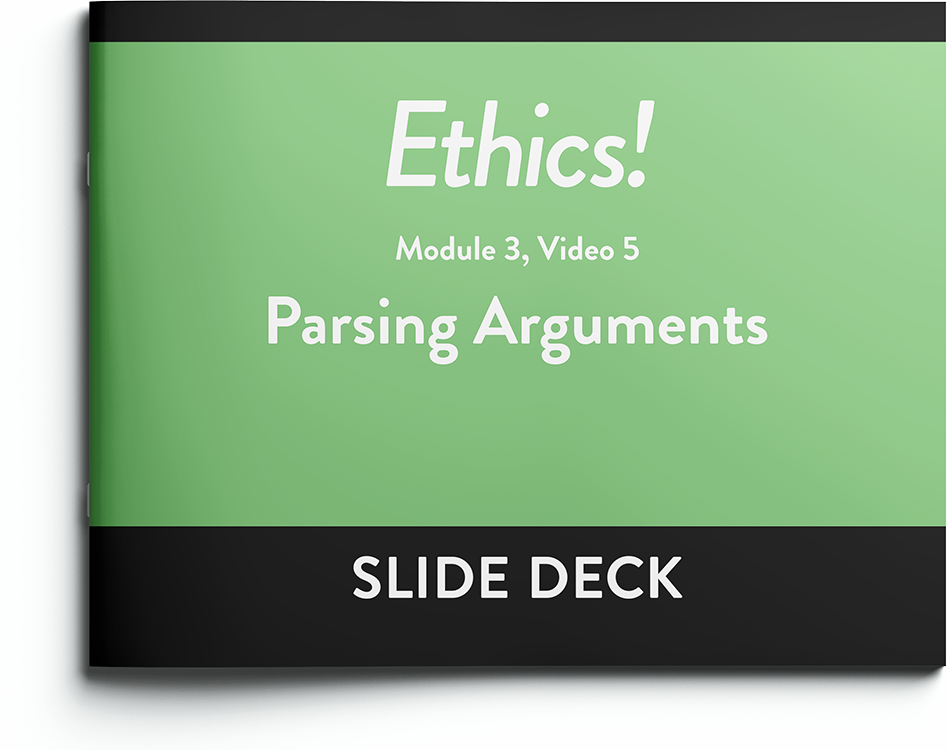 Slides for the video on Parsing Arguments
