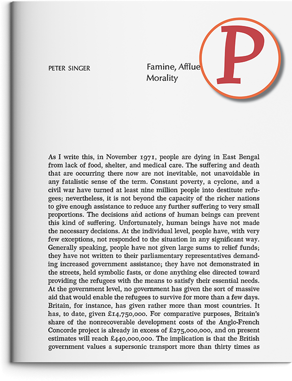 Famine, Affluence, and Morality by Peter Singer