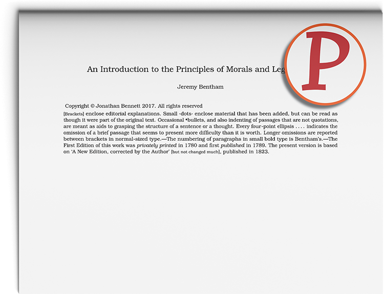 An Introduction Concerning the Principles of Morals and Legislation by Jeremy Bentham