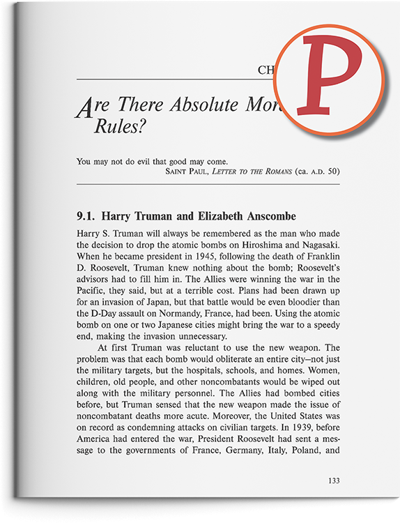 Are There Absolute Moral Rules? by James Rachels & Stuart Rachels and
					      Moral Constraints and the State by Robert Nozick