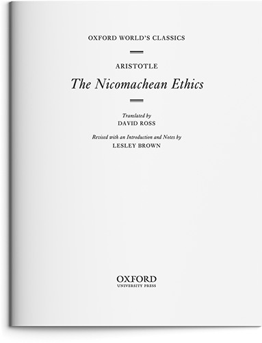 Nicomachean Ethics by Aristotle