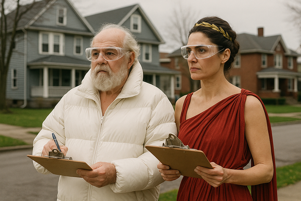 Aspasia and Socrates study a local neighborhood.