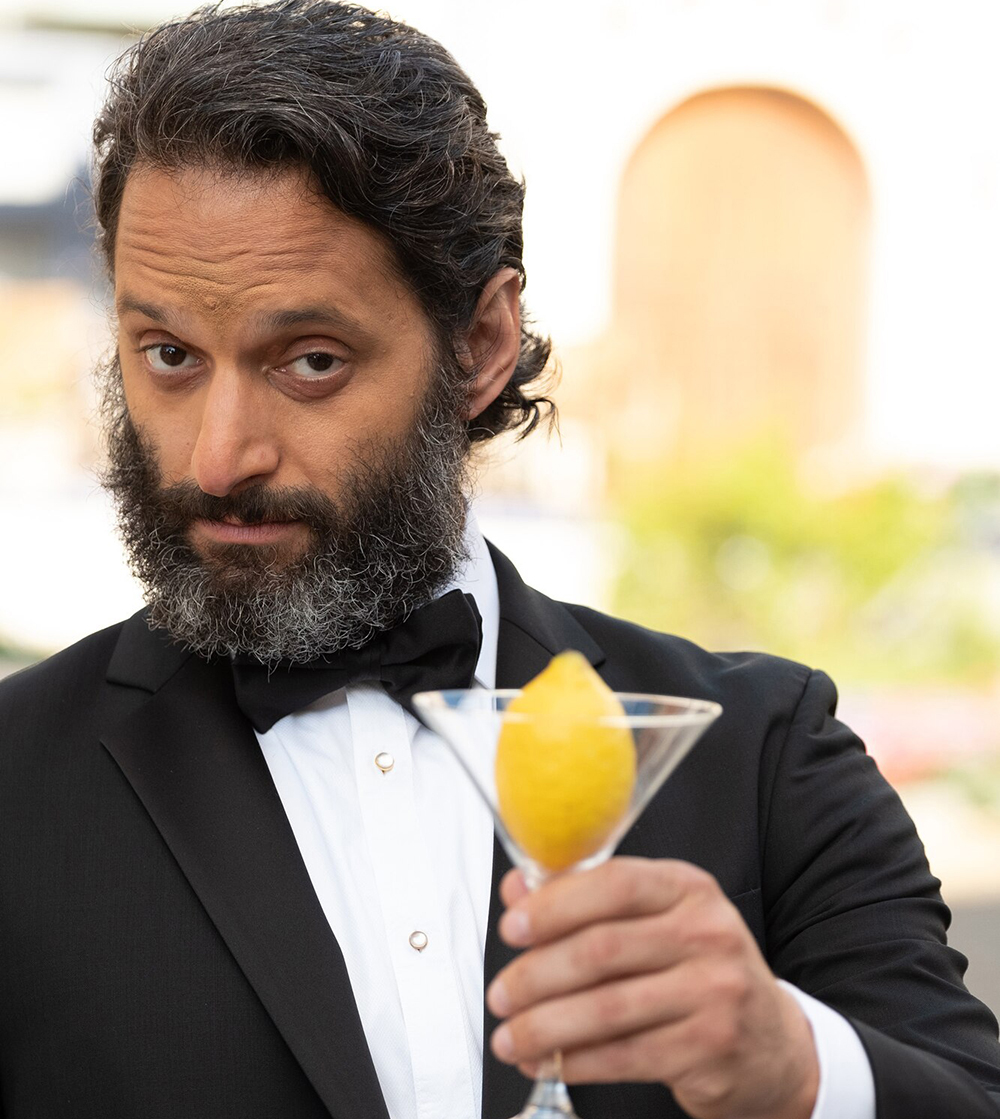 Man enjoying a cocktail.